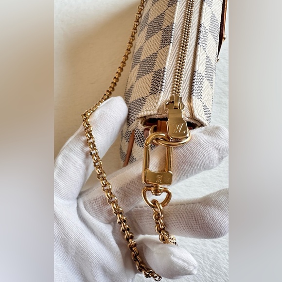 ✨ᴿᵃʳᵉ✨LOUIS VUITTON Eva Clutch Damier Azur - Picture 15 of 17